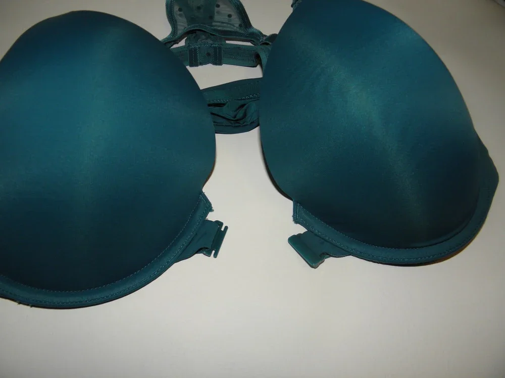 Victoria's Secret Bra: Perfect Shape, 38D, Dark Teal, front closure - Picture 3 of 6
